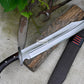 SEAX MACHETE / Large Seax knife/ 18 inches Long Blade Heavy duties machete/ Full tang/ Leaf spring of truck/ Tempered/Sharpen/Working