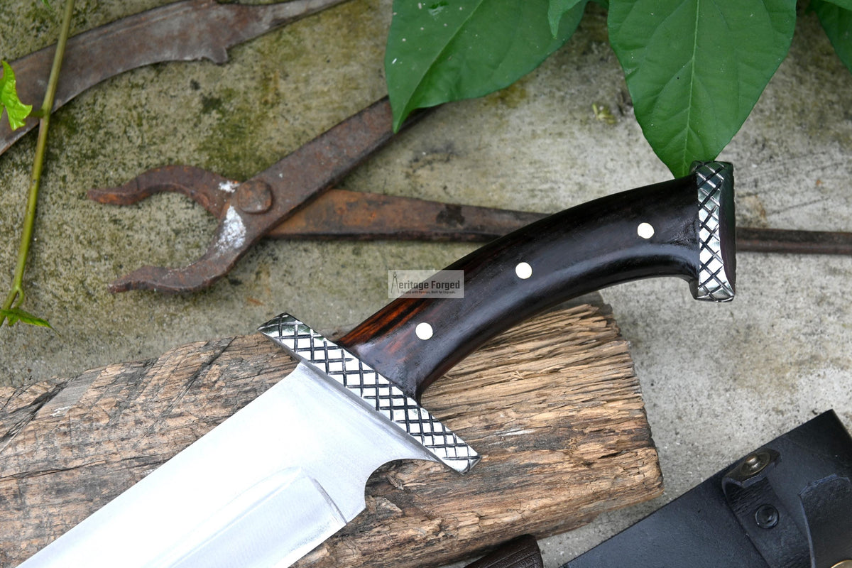 SEAX MACHETE / Large Seax knife/ 18 inches Long Blade Heavy duties machete/ Full tang/ Leaf spring of truck/ Tempered/Sharpen/Working