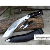 JUNGLE KHUKURI / kukri Machete/ 10 inches Long blade official khukuri / Full tang/ Leaf spring of truck/ Tempered/Sharpen/Working kukri