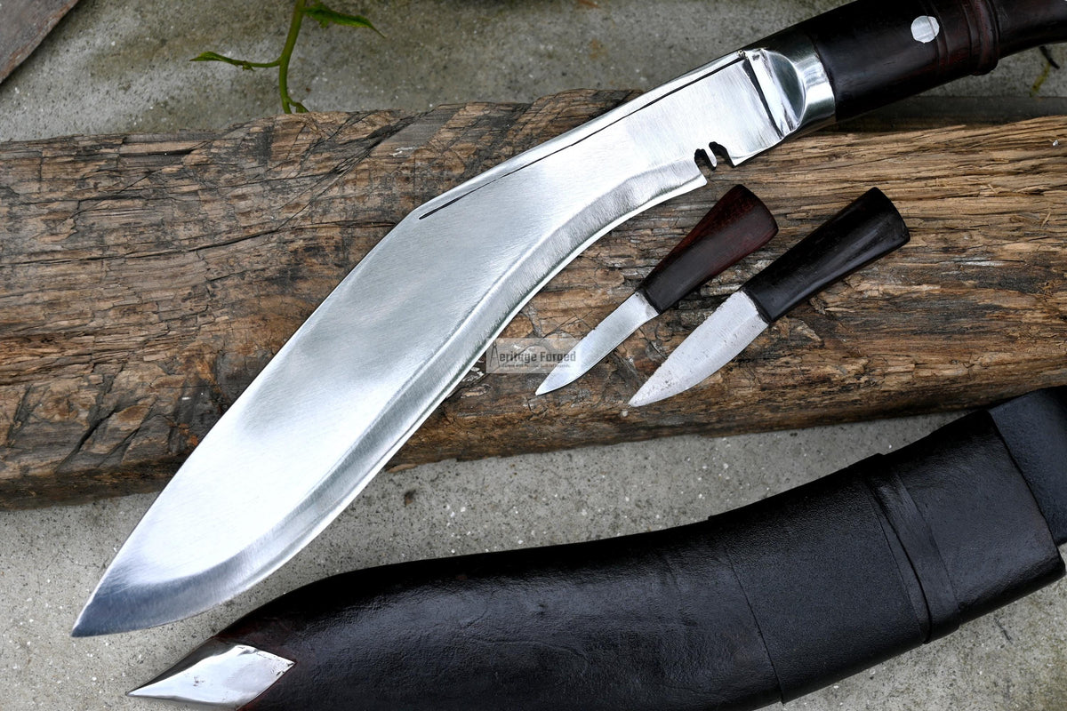 JUNGLE KHUKURI / kukri Machete/ 10 inches Long blade official khukuri / Full tang/ Leaf spring of truck/ Tempered/Sharpen/Working kukri