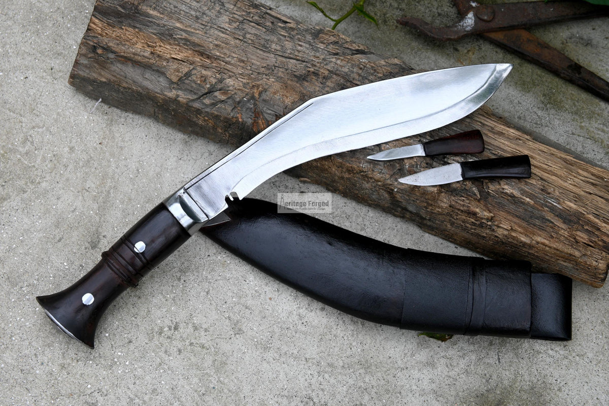 JUNGLE KHUKURI / kukri Machete/ 10 inches Long blade official khukuri / Full tang/ Leaf spring of truck/ Tempered/Sharpen/Working kukri