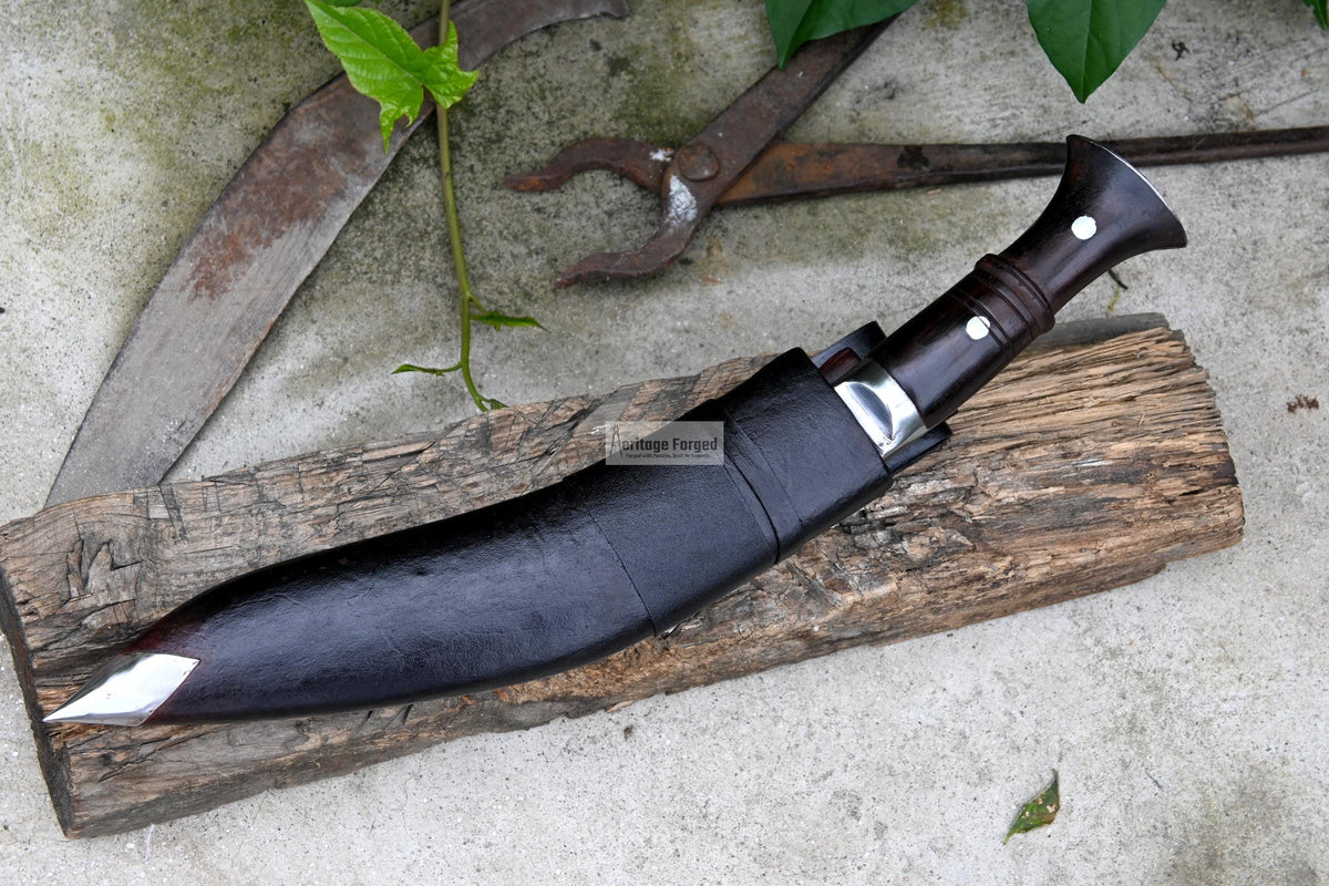 JUNGLE KHUKURI / kukri Machete/ 10 inches Long blade official khukuri / Full tang/ Leaf spring of truck/ Tempered/Sharpen/Working kukri