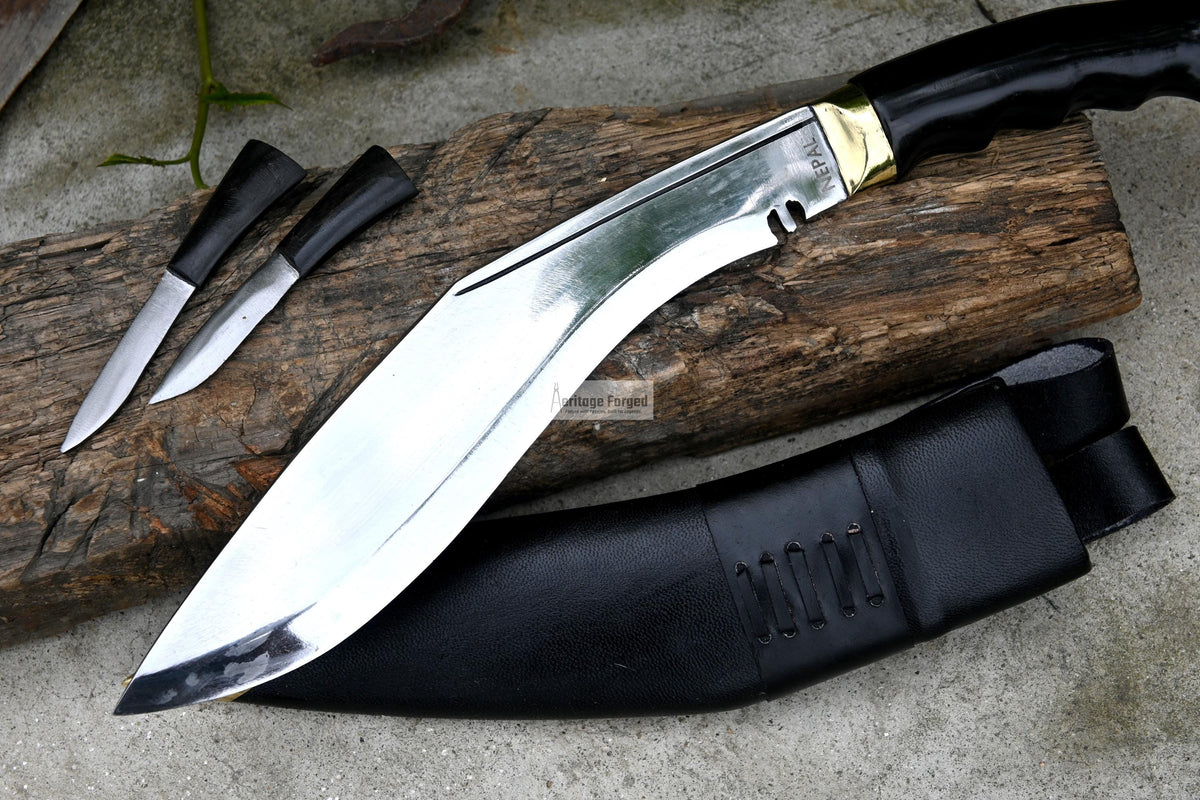 OFFICIAL KHUKURI / kukri Machete/ 10 inches Long blade official kukri / Gripper Handle/ Leaf spring of truck/ Tempered/Sharpen/Working kukri