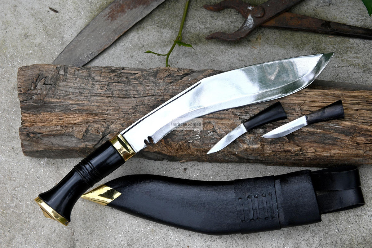 CURRENT OFFICIAL KHUKURI / kukri Machete/ 10 inches Long blade official kukri / Standard kukri/ Leaf spring of truck/ Tempered/Sharpen