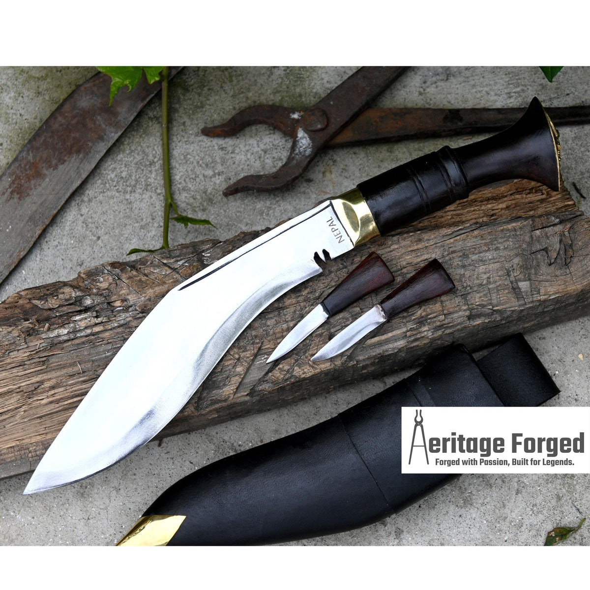 CURRENT OFFICIAL KHUKURI / Nepal police khukuri/ 9 inches Long blade official kukri / Standard kukri/ Leaf spring of truck/Sharpen