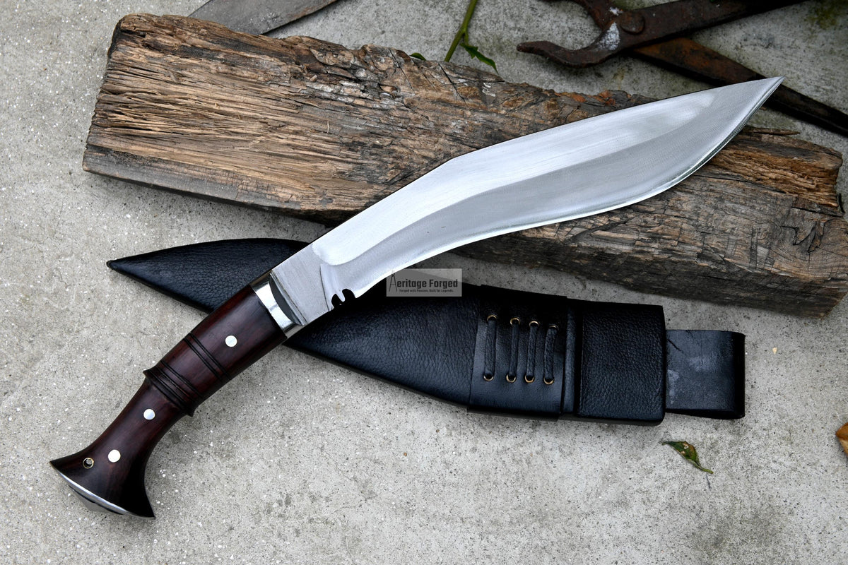 KHUKURI MACHETE/ kukri Machete/ 12 inches Long Blade Heavy duties machete/ Full tang/ Leaf spring of truck/ Tempered/Sharpen/Working