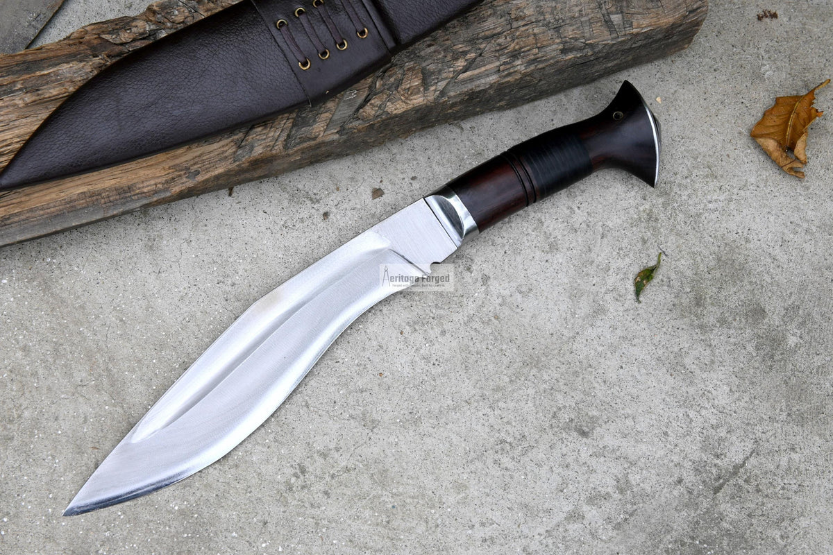 KUKRI KNIFE /khukuri/ 10 inches Long Blade Fast striker khukuri / Full tang/ Leaf spring of truck/ Tempered/Sharpen/Working