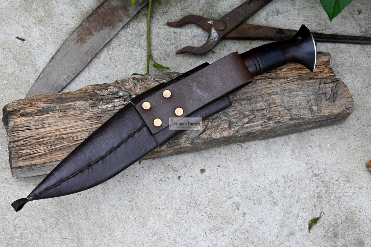 KUKRI KNIFE /khukuri/ 10 inches Long Blade Fast striker khukuri / Full tang/ Leaf spring of truck/ Tempered/Sharpen/Working