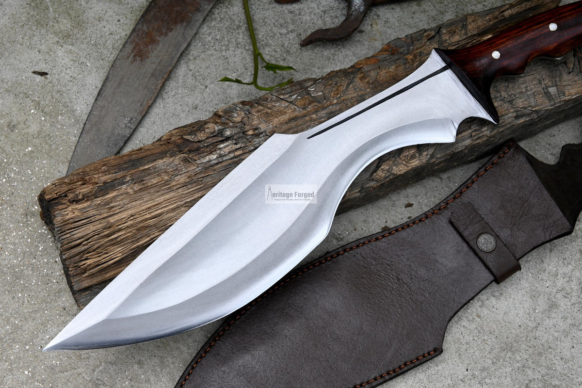 CHOPPER MACHETE / Large Jungle Machete/ 15 inches Long Blade Heavy duties machete/ Full tang/ Leaf spring of truck/ Tempered/Sharpen/Working