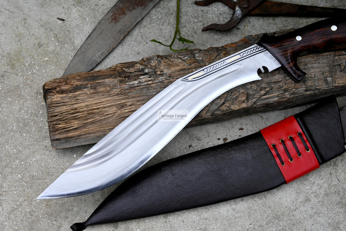 CHIRRA KHUKURI / Large kukri Machete/ 14 inches Long Blade Heavy duties machete/ Full tang/ Leaf spring of truck/ Tempered/Sharpen/Working