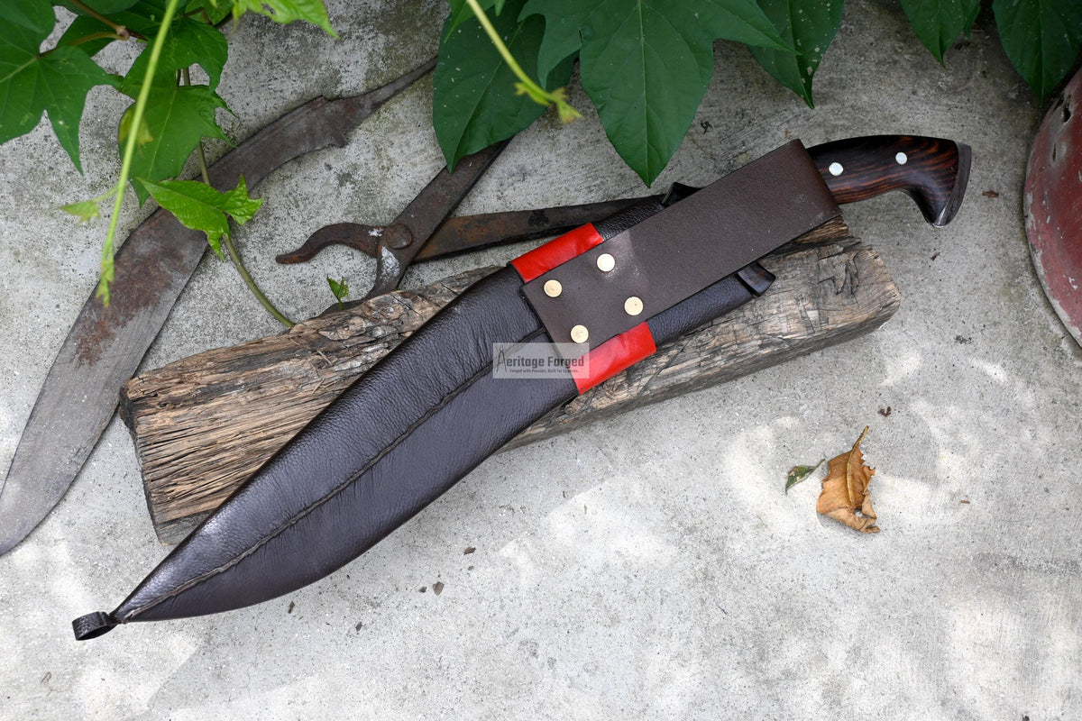 CHIRRA KHUKURI / Large kukri Machete/ 14 inches Long Blade Heavy duties machete/ Full tang/ Leaf spring of truck/ Tempered/Sharpen/Working