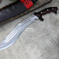 CHIRRA KHUKURI / Large kukri Machete/ 14 inches Long Blade Heavy duties machete/ Full tang/ Leaf spring of truck/ Tempered/Sharpen/Working