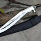 KHUKURI SWORD/ Large kukri Machete/ 21 inches Long Blade Heavy machete/ Full tang/ Leaf spring of truck/ Tempered/Sharpen/Working