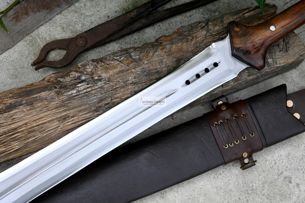 GLADIUS SWORD /21 inches long Blade Hand Forged Sword/ Gladius Machete/Handmade from Leaf spring of Truck-Balance water tempered/Sharp