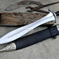 VIKING SWORD/24 inches Long Blade hand forged Sword/Leaf spring of truck/Rosewood Handle/Sharpen/Tempered/Ready to use/knife/knives