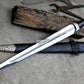 DIRK SWORD/22 inches Long Blade hand forged Sword/Leaf spring of truck/Rosewood Handle/Sharpen/Tempered/Ready to use/knife/knives