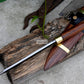 HUNTING KNIFE/Hand forged Bushcraft knife/Real working knife/handmade knife/Leaf spring of truck/wooden Handle/Sharpen/Tempered/knife/knives
