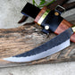 BUSHCRAFT KNIFE/Handmade hunting knife/camping knife/hand forged knife/full tang/wooden scabbard/sharpen/Tempered/Ready to use/working knife
