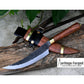 BUSHCRAFT KNIFE/Handmade hunting knife/camping knife/hand forged knife/full tang/wooden scabbard/sharpen/Tempered/Ready to use/working knife