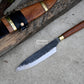 BUSHCRAFT KNIFE/Handmade kitchen knife/camping knife/hand forged knife/full tang/wooden scabbard/sharpen/Tempered/Ready to use/working knife