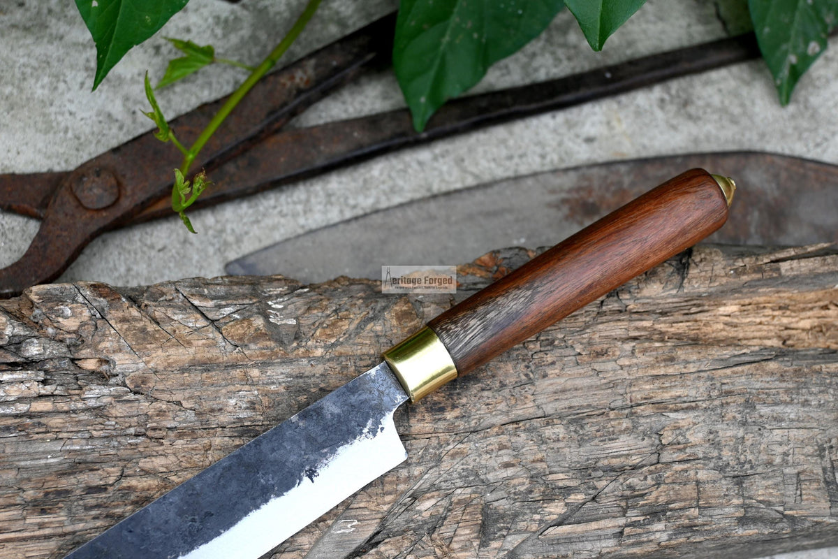 HUNTING KNIFE/Hand forged Bushcraft knife/Real working knife/handmade knife/Leaf spring of truck/wooden Handle/Sharpen/Tempered/knife/knives