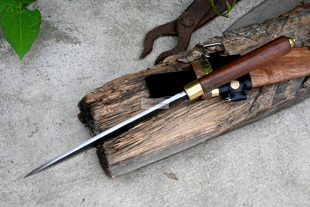 HUNTING KNIFE/Hand forged Bushcraft knife/Real working knife/handmade knife/Leaf spring of truck/wooden Handle/Sharpen/Tempered/knife/knives