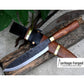 CHEF KNIFE / 9 inches long Blade / Hand forged hunting knife / jungle chef knife / Tempered / Sharpen/ Ready to use