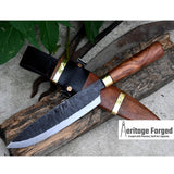 CHEF KNIFE / 9 inches long Blade / Hand forged hunting knife / jungle chef knife / Tempered / Sharpen/ Ready to use