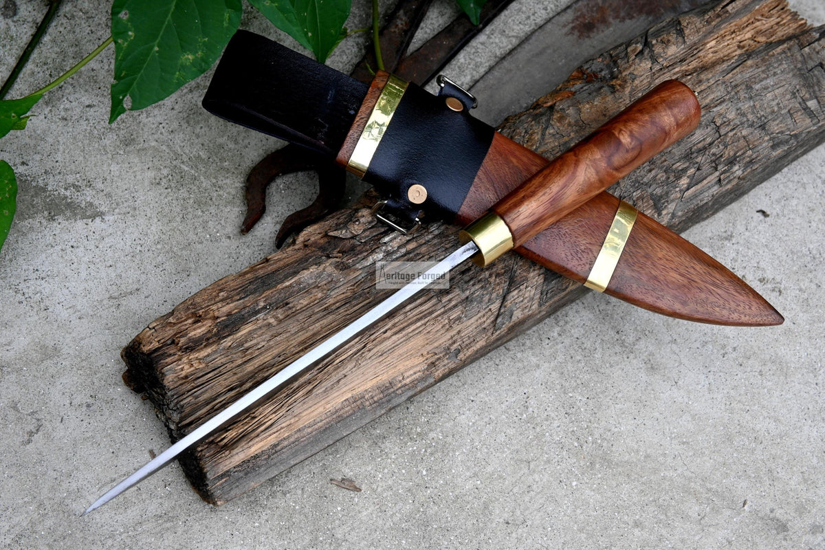 CHEF KNIFE / 9 inches long Blade / Hand forged hunting knife / jungle chef knife / Tempered / Sharpen/ Ready to use