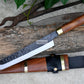 TANTO CHEF KNIFE / 10 inches long Blade / Hand forged hunting knife / jungle chef knife / Tempered / Sharpen/ Ready to use