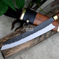 HUNTING CHEF KNIFE / 10 inches long Blade / Hand forged hunting knife / jungle chef knife / Tempered / Sharpen/ Ready to use
