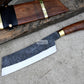 CHEF CLEAVER/ Kitchen Chopper / 10 inches long Blade / Hand forged hunting knife / jungle chef knife / Tempered / Sharpen/ Ready to use