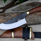 CHEF CLEAVER/ Kitchen Chopper / 10 inches long Blade / Hand forged hunting knife / jungle chef knife / Tempered / Sharpen/ Ready to use