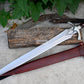 VIKING SWORD/22 inches Long Blade hand forged Sword/Leaf spring of truck/Rosewood Handle/Sharpen/Tempered/Ready to use/knife/knives
