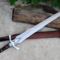 VIKING SWORD/22 inches Long Blade hand forged Sword/Leaf spring of truck/Rosewood Handle/Sharpen/Tempered/Ready to use/knife/knives