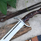 SCIMITAR MACHETE/21 inches Long Blade hand forged Sword/Leaf spring of truck/Rosewood Handle/Sharpen/Tempered/Ready to use/knife/knives