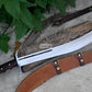 SCIMITAR MACHETE/21 inches Long Blade hand forged Sword/Leaf spring of truck/Rosewood Handle/Sharpen/Tempered/Ready to use/knife/knives