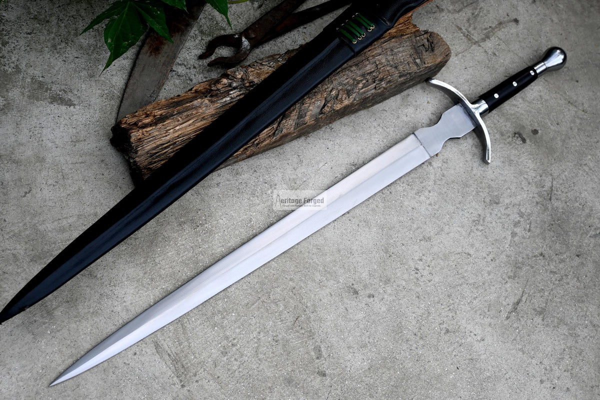VIKING SWORD/25 inches Long Blade hand forged Sword/Leaf spring of truck/Rosewood Handle/Sharpen/Tempered/Ready to use/knife/knives