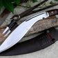 HISTORICAL KHUKURI / kukri Machete/ 14 inches Long Blade Heavy duties machete/ Full tang/ Leaf spring of truck/ Tempered/Sharpen/Working