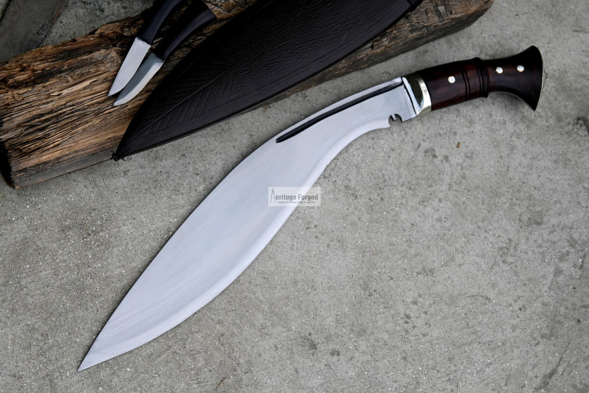 HISTORICAL KHUKURI / kukri Machete/ 14 inches Long Blade Heavy duties machete/ Full tang/ Leaf spring of truck/ Tempered/Sharpen/Working