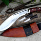TRADITIONAL KHUKURI / kukri Machete/ 10 inches Long Blade real working khukuri/ Full tang/ Leaf spring of truck/ Tempered/Sharpen/ kukri