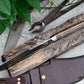 AXE BOWIE KNIFE / 10 inches long Blade / Hand forged Bowie knife / Made from Leaf spring of truck / Tempered / Sharpen/ Ready to use