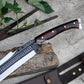 JUNGLE MACHETE / Large Jungle Clever/19 inches Long Blade Heavy duties machete/ Full tang/ Leaf spring of truck/ Tempered/Sharpen/Working