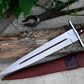 VIKING DAGGER/12 inches Long Blade hand forged Dagger/Leaf spring of truck/Rosewood Handle/Sharpen/Tempered/Ready to use/knife/knives