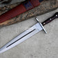 VIKING DAGGER/12 inches Long Blade hand forged Dagger/Leaf spring of truck/Rosewood Handle/Sharpen/Tempered/Ready to use/knife/knives