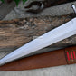 VIKING DAGGER/12 inches Long Blade hand forged Dagger/Leaf spring of truck/Rosewood Handle/Sharpen/Tempered/Ready to use/knife/knives