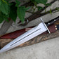 VIKING DAGGER/12 inches Long Blade hand forged Dagger/Leaf spring of truck/Rosewood Handle/Sharpen/Tempered/Ready to use/knife/knives