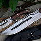 BOWIE KNIFE / 11 inches long Blade Hunting knife / Hand forged knife / Made from Leaf spring of truck / Tempered / Sharpen/ Ready to use