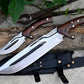 BOWIE KNIFE / 11 inches long Blade Hunting knife / Hand forged knife / Made from Leaf spring of truck / Tempered / Sharpen/ Ready to use