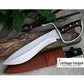 BUTTERFLY KUKRI / 12 inches long Blade / Hand forged Bowie knife / Made from Leaf spring of truck / Tempered / Sharpen/ Ready to use